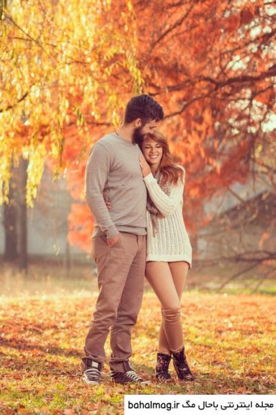  عکس دو نفره پاییزی