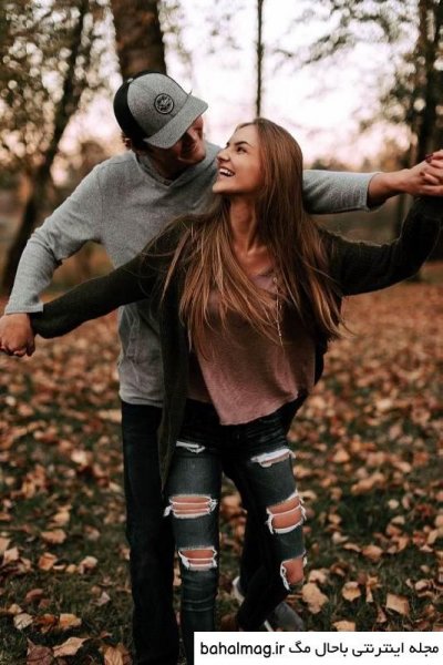  عکس دو نفره پاییزی