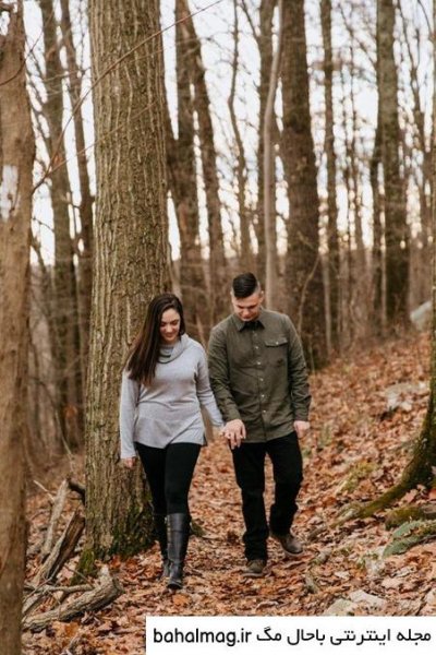  عکس دو نفره پاییزی