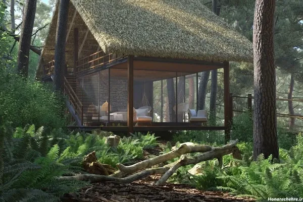  عکس کلبه در طبیعت