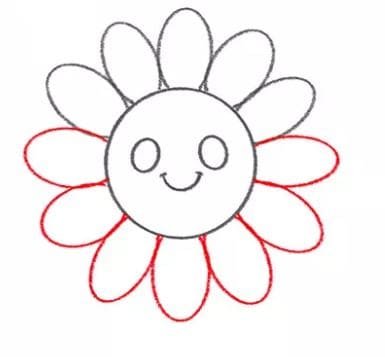  عکس گل آفتابگردان نقاشی