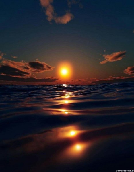  عکس زیبا و دلنشین از غروب آفتاب دریا