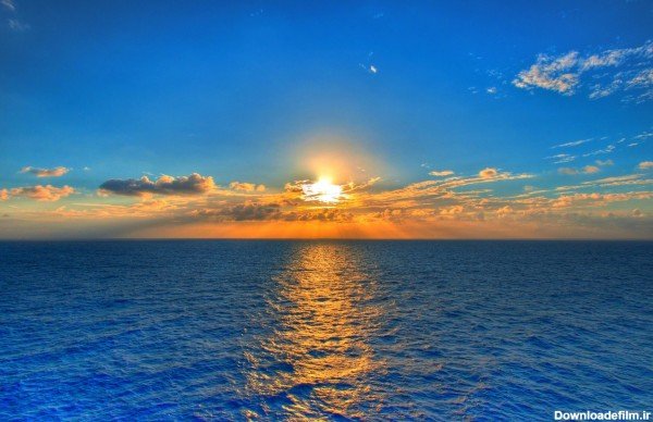  عکس زیبا و دلنشین از غروب آفتاب دریا
