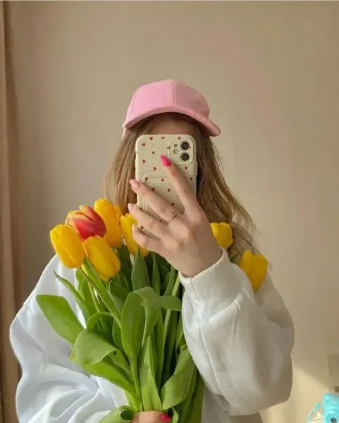  پروفایل دخترانه لاکچری با گل