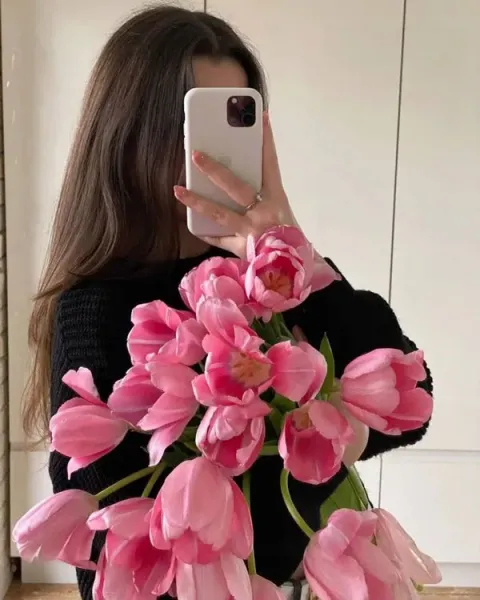  پروفایل دخترانه لاکچری با گل