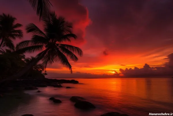  عکس غروب در طبیعت