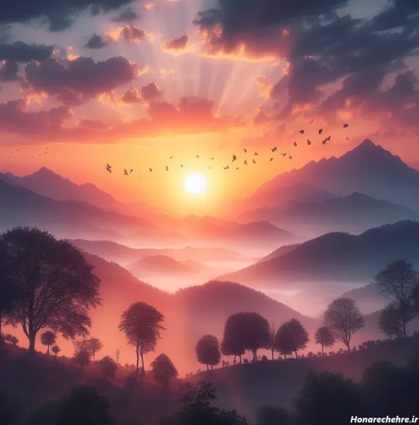  عکس طلوع زیبای خورشید