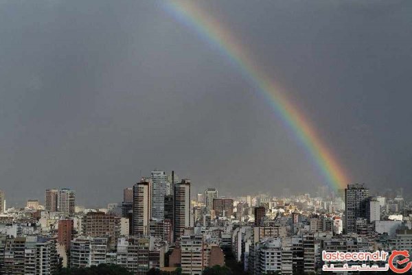  عکس رنگین کمان در آسمان