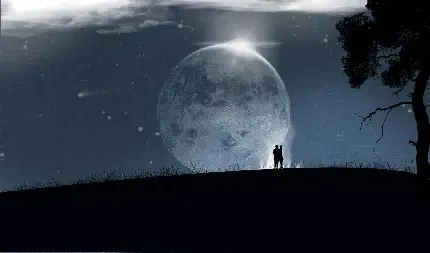  عکس ماه در آسمان شب