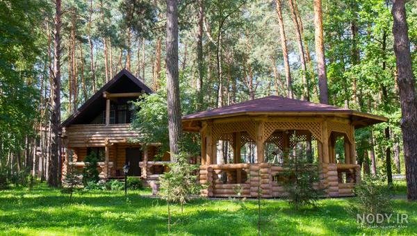  عکس کلبه در جنگل پاییزی