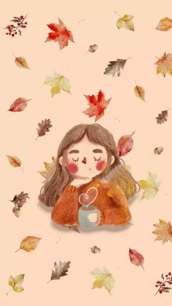 عکس دختر پاییزی فانتزی