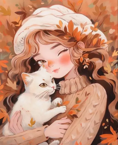  عکس دختر پاییزی فانتزی