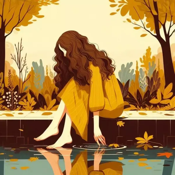  عکس دختر پاییزی فانتزی