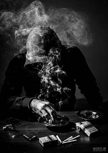  عکس پسر سیگاری غمگین