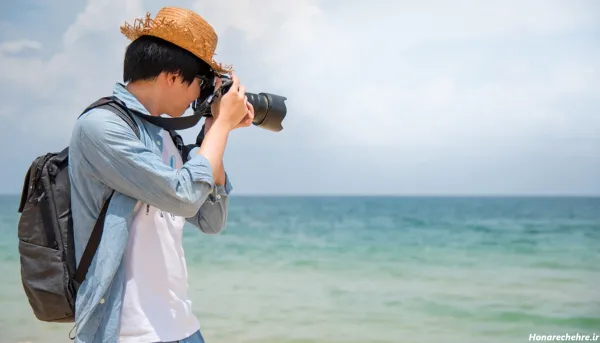  ژست عکس کنار دریا مردانه