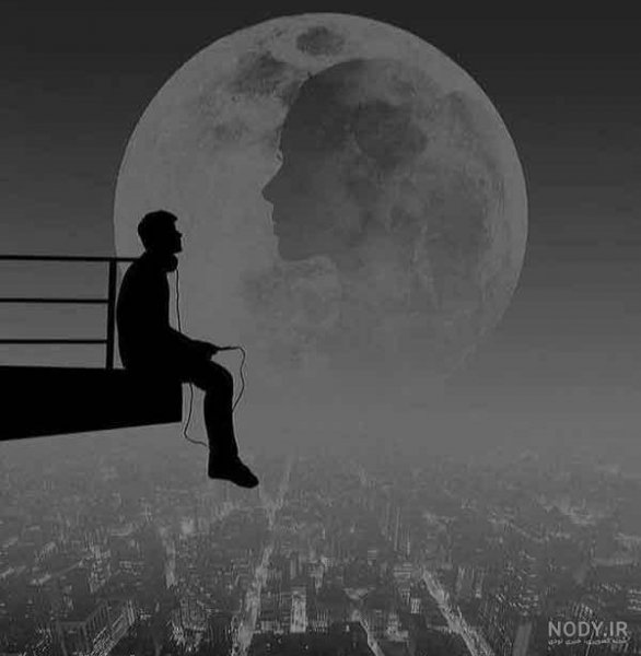 عکس غمگین پسرانه سیاه و سفید برای پروفایل