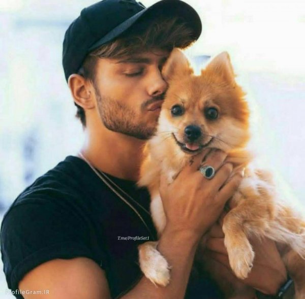 عکس پسر خوشگل با سگ برای پروفایل