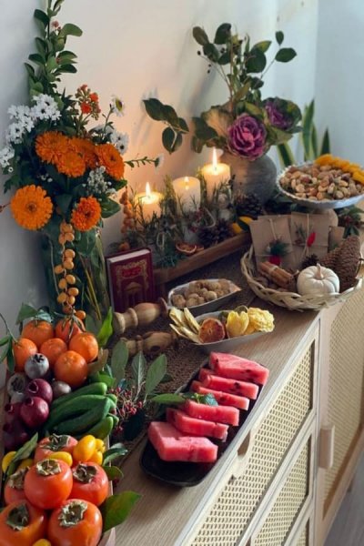  عکس از سفره شب چله