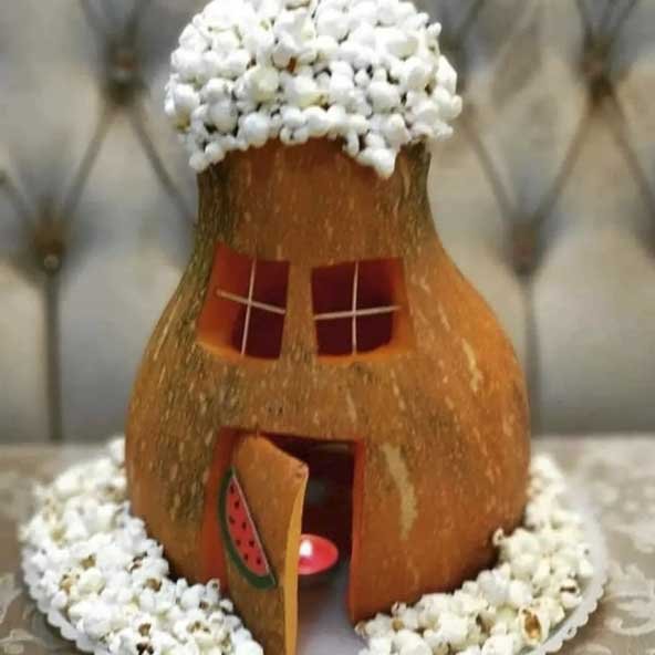  تزیین کدو حلوایی شب یلدا برای عروس