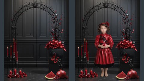 بک گراند یلدا قرمز