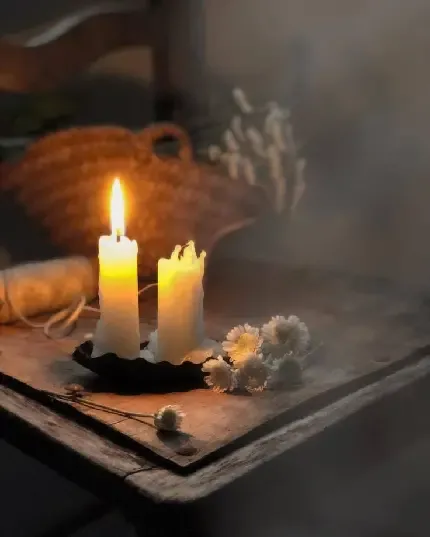  عکس شمع سفید