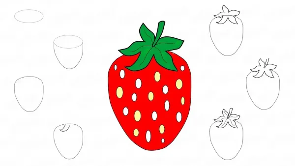  عکس های نقاشی توت فرنگی