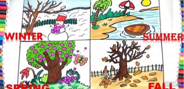  عکس های نقاشی چهار فصل