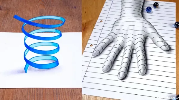  عکس نقاشی های چند بعدی