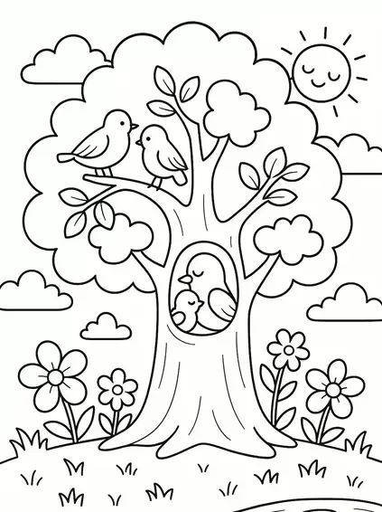 عکس های نقاشی درخت چنار