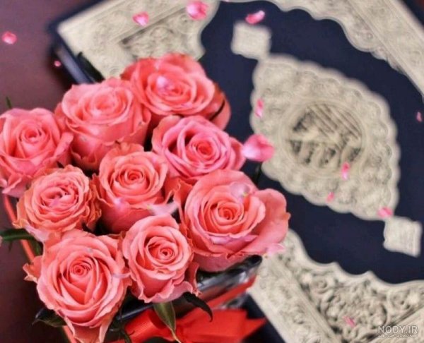  عکس قرآن و گل نرگس