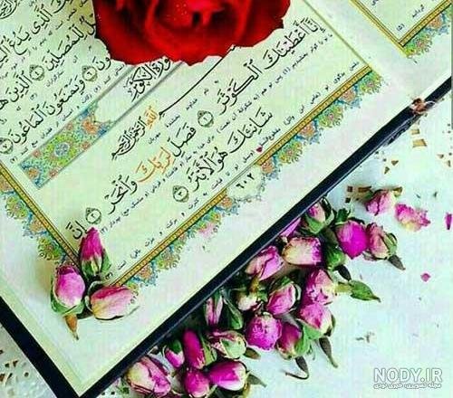  عکس قرآن و گل نرگس
