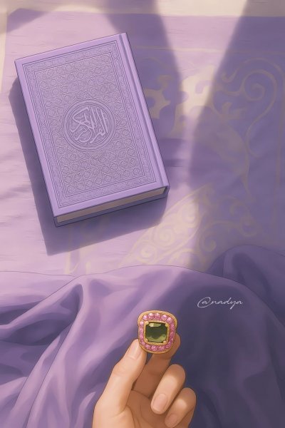 عکس قران در دست دختر کارتونی