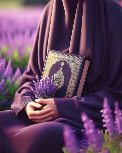  عکس قران در دست دختر کارتونی