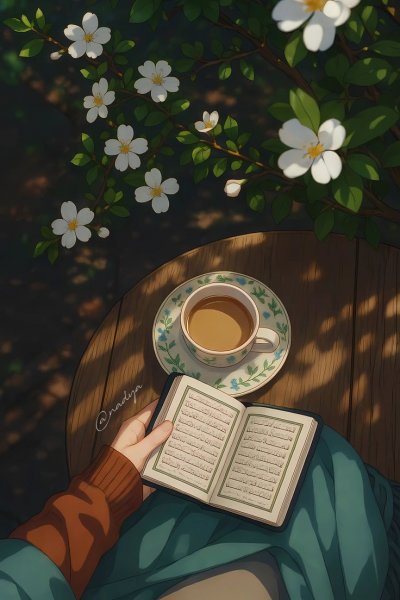  عکس قران در دست دختر کارتونی