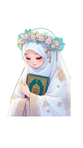  عکس قران در دست دختر کارتونی