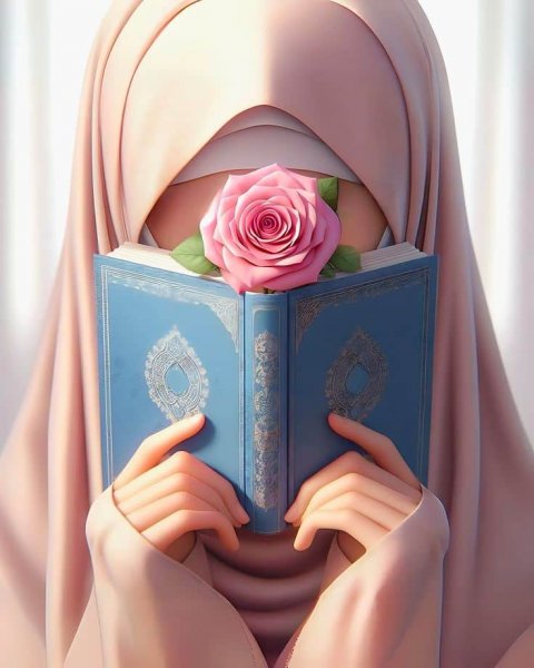  عکس قران در دست دختر کارتونی