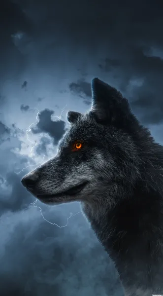  والپیپر گرگ سفید و فانتزی برای پروفایل دخترانه