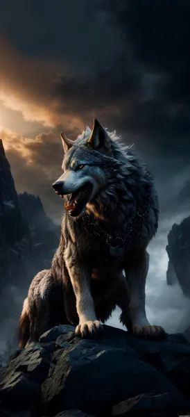  تصویر زمینه مشکی خفن گرگ