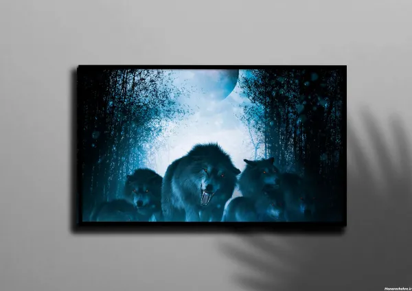  تصویر زمینه مشکی خفن گرگ