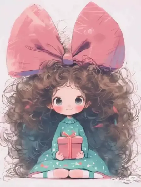 عکس دختر مو فرفری فانتزی