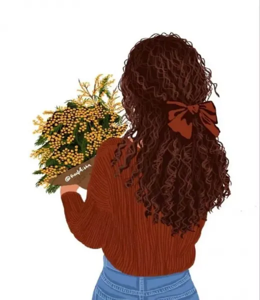  عکس دختر مو فرفری فانتزی