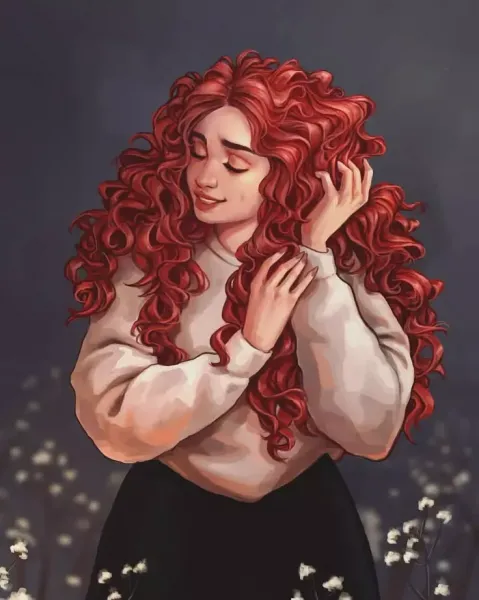  عکس دختر مو فرفری فانتزی