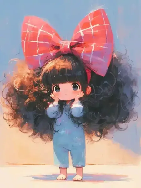  عکس دختر مو فرفری زشت