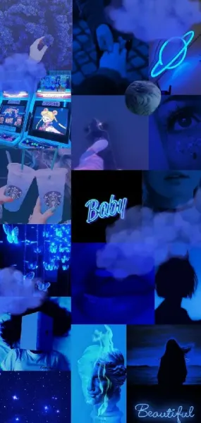  عکس زمینه چند تکه ای آبی برای استوری