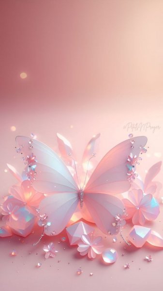  عکس صورتی با طرح پروانه دخترانه