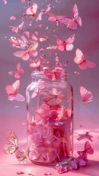  عکس پروانه صورتی برای پروفایل