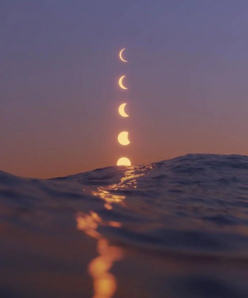  تصویر پس زمینه مینیمال ماه و خورشید