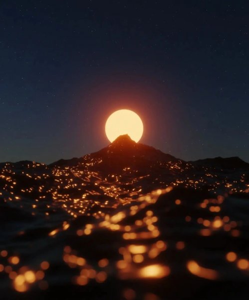  تصویر پس زمینه مینیمال ماه و خورشید