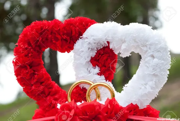  عکس تصویر زمینه گل و قلب