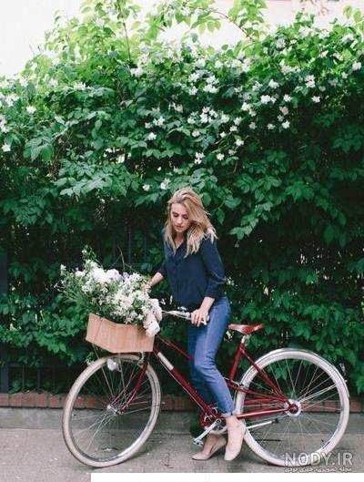  عکس پروفایل دوچرخه و گل